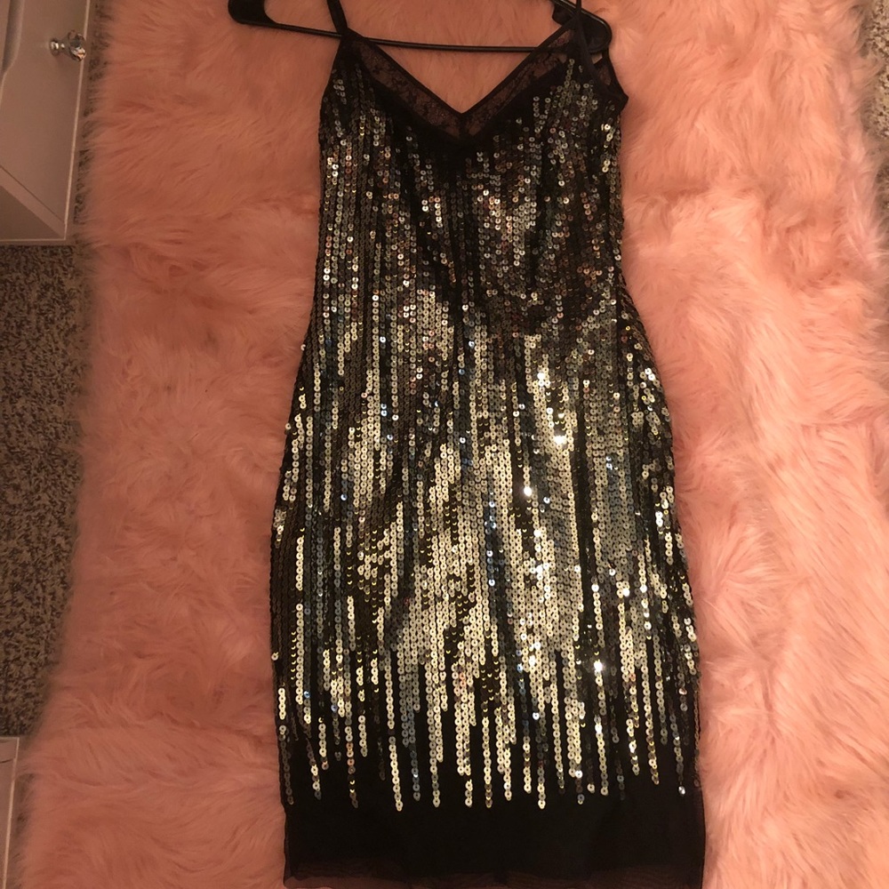 BEBE sparkle midi dress